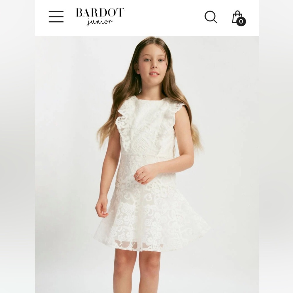 Bardot Ivory Textured Dress. NWT